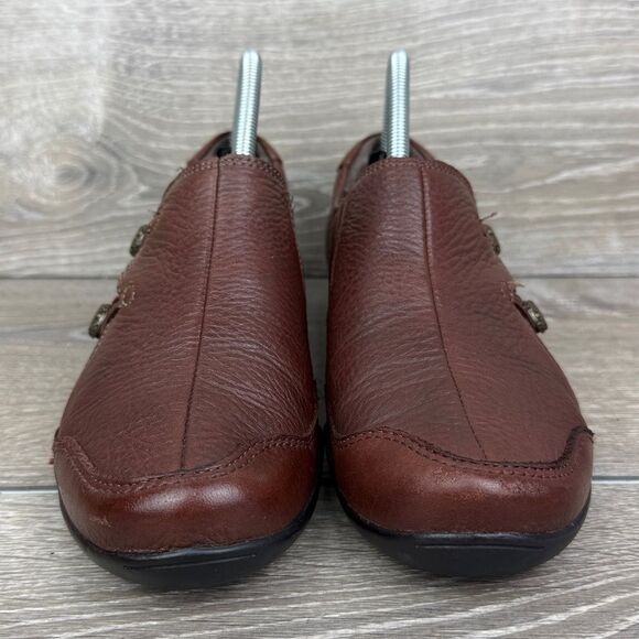 Taos Encore Women’s Sz 8/EU 39 Brown Leather Slip On Hook & Loop Comfort Loafer - Picture 2 of 10